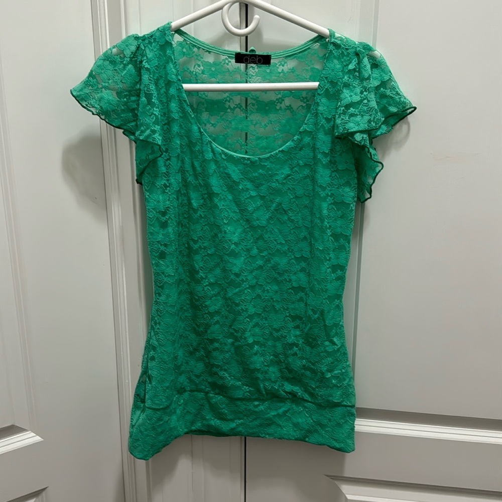 Green lace shirt